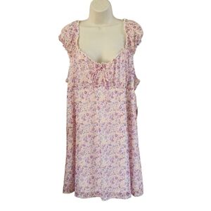 Arizona Jean Co. Women's Baby Doll Multi-Colored Floral‎ Shortsleeve Dress